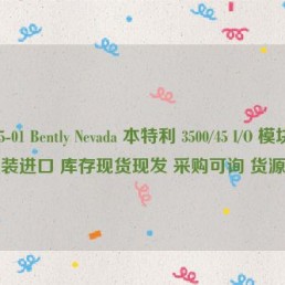 135145-01 Bently Nevada 本特利 3500/45 I/O 模块  全新原装进口 库存现货现发 采购可询 货源稳定