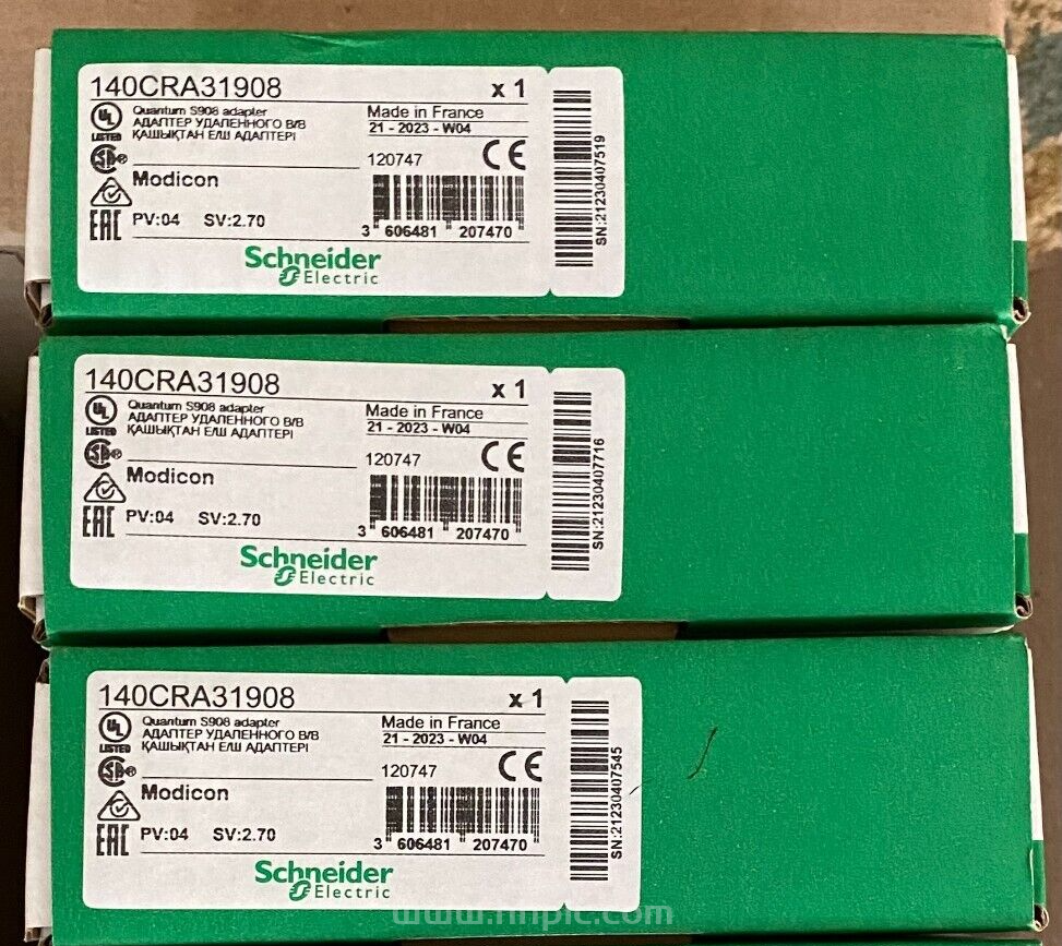 140CRA31908  Schneider 施耐德 I/O模块 质保一年 100%全新 货源充足 原装密封未拆封 现货储备