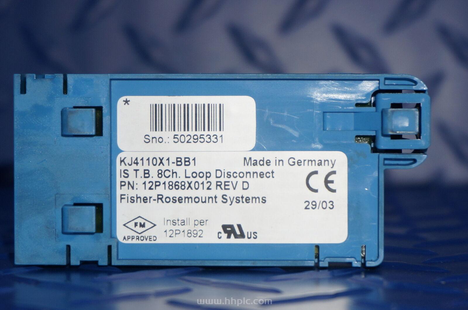 KJ4110X1-BB1 12P1868X012 EMERSON 8通道环路断开模块 未拆封全新原装 进口件原盒 稳定货源