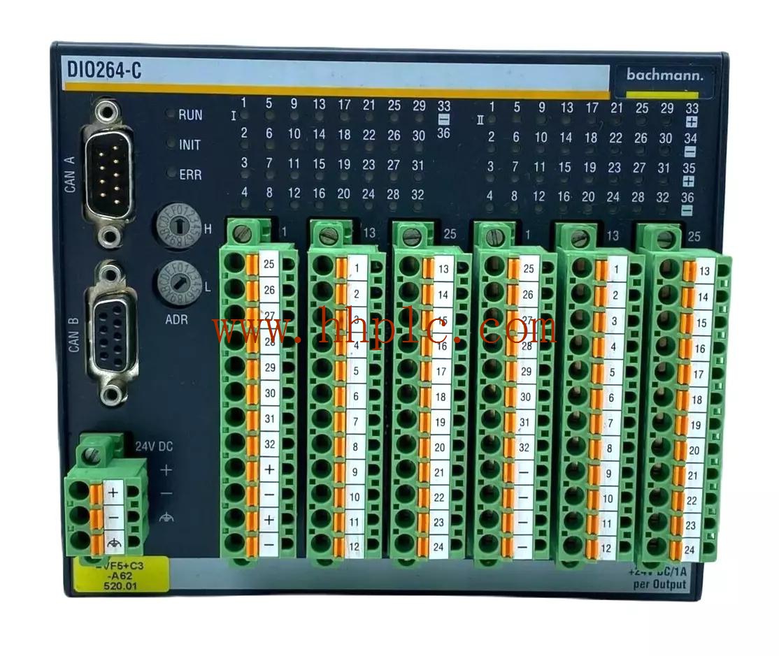 DIO264 巴赫曼Bachmann 罐式数字输入/输出模块 24VDC/1A 全新原装现货
