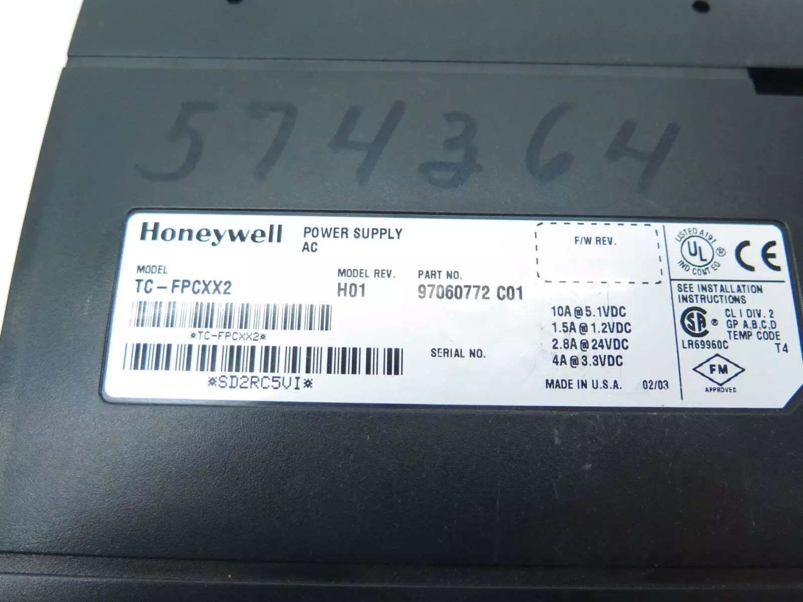 HONEYWELL 霍尼韦尔TC-FPCXX2 电源模块