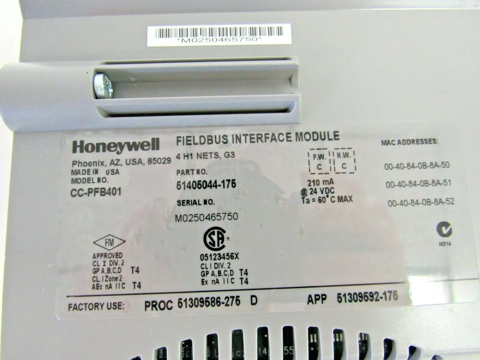 HONEYWELL 霍尼韦尔 CC-PFB401 51405044-175