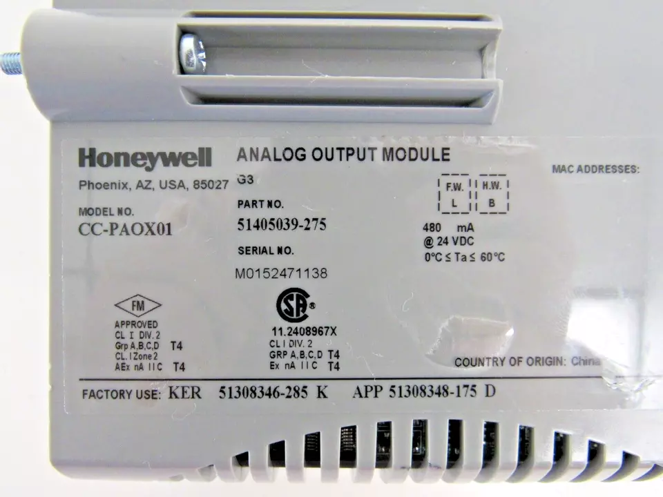 HONEYWELL 霍尼韦尔 CC-PAOX01 模拟输出模块