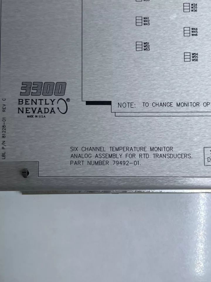 BENTLY NEVADA 本特利 79492-01 6 通道温度监测器